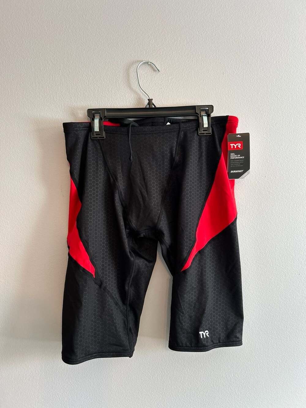 TYR Hexa Cure Splice Jammer Swimsuit Black/Red Size 34
